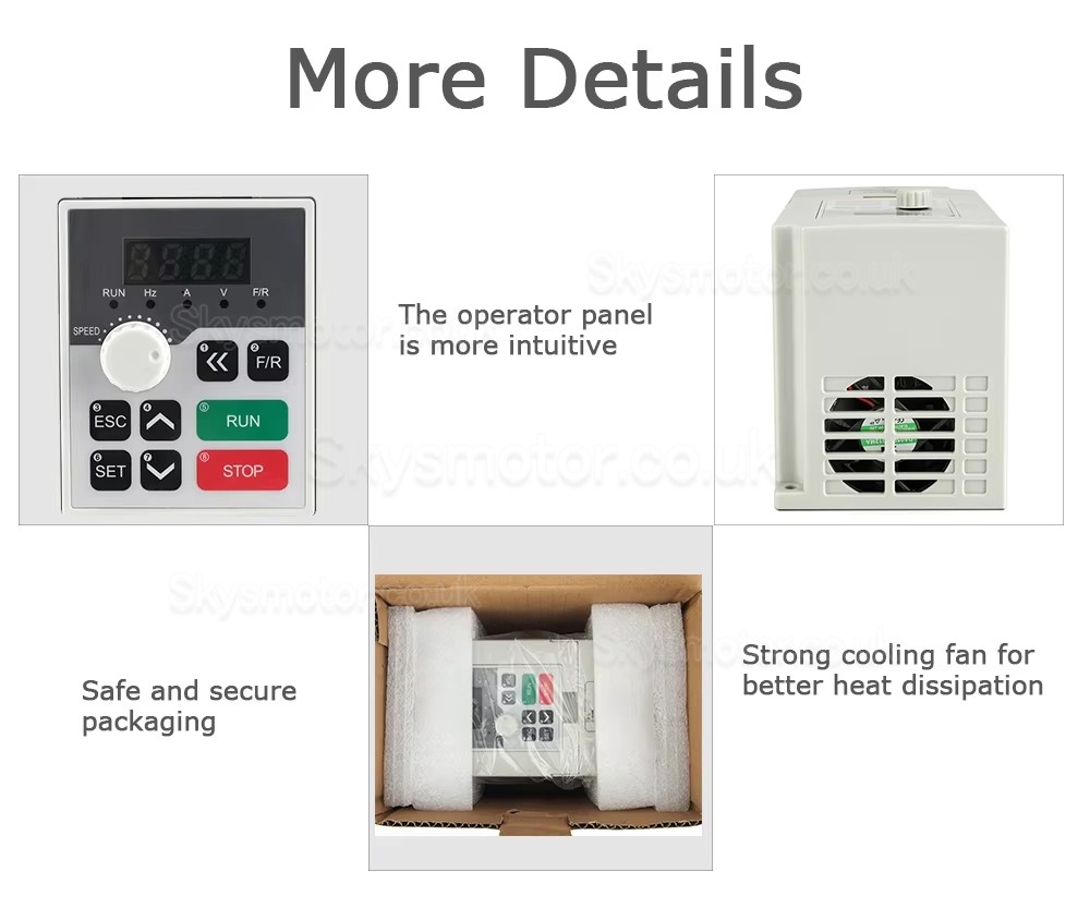 5.5KW VFD Spindle Drives Variable Frequency Drive H100-5.5S2/T4 220V/380V for CNC Spindle Motor and Engraving Machine
